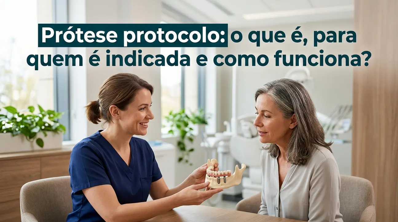 prótese protocolo explicação modelo protético